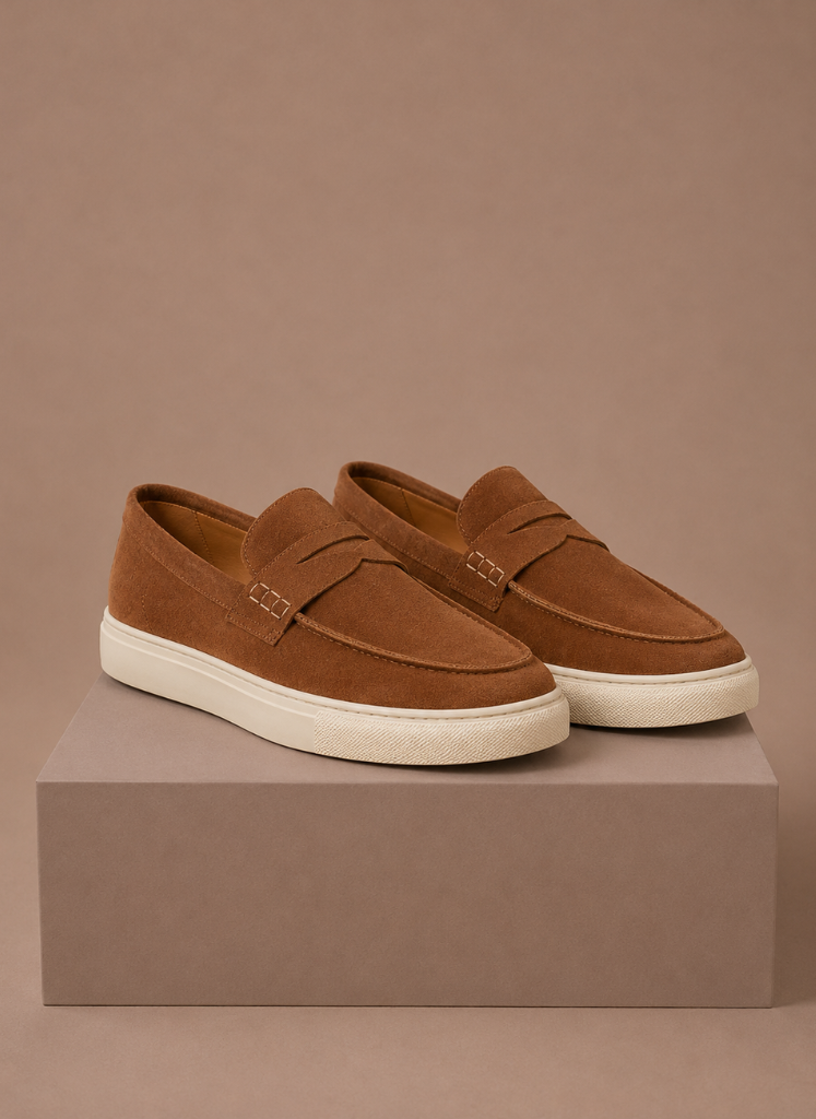 Men's Suede Penny Loafers – Premium Lightweight Slip-On