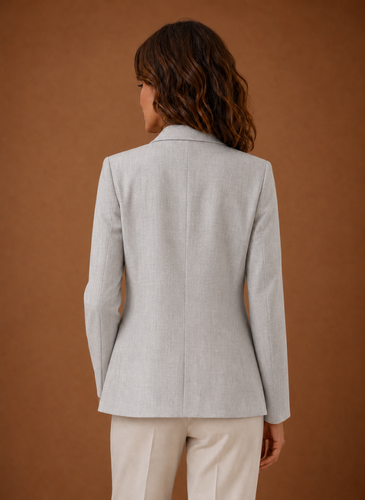 Women's Tailored Blazer - Single-Button Long-Sleeve Jacket