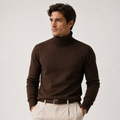 Men's Knit Turtleneck Sweater Classic Winter Casual Pullover