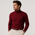 Men's Knit Turtleneck Sweater Classic Winter Casual Pullover