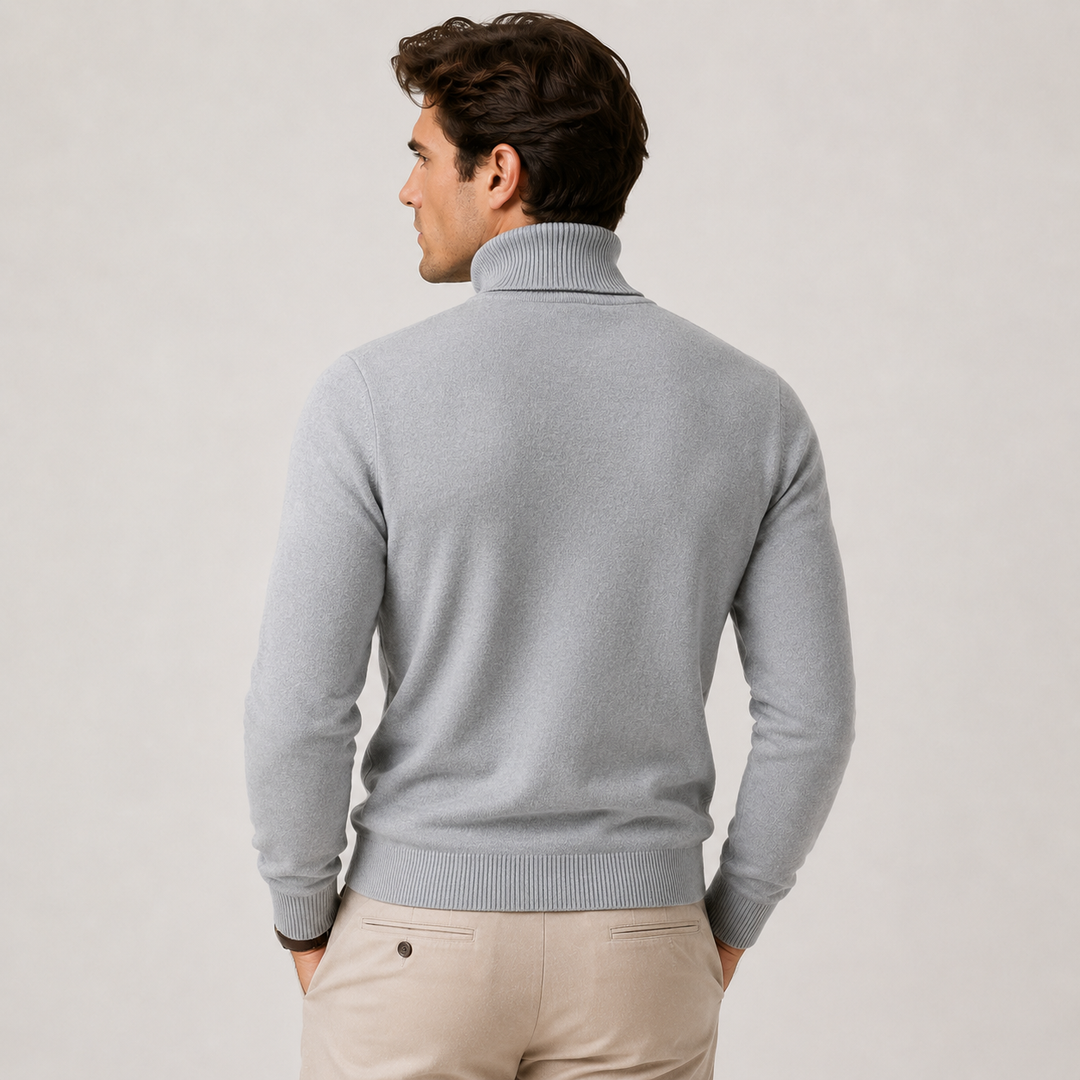 Men's Knit Turtleneck Sweater Classic Winter Casual Pullover