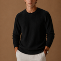 Men's Cable Knit Sweater – Crew Neck Textured Pullover