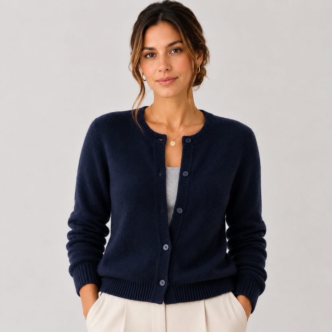 Women's Soft Knit Cardigan Classic Button Front Long Sleeve