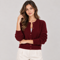 Women's Soft Knit Cardigan Classic Button Front Long Sleeve