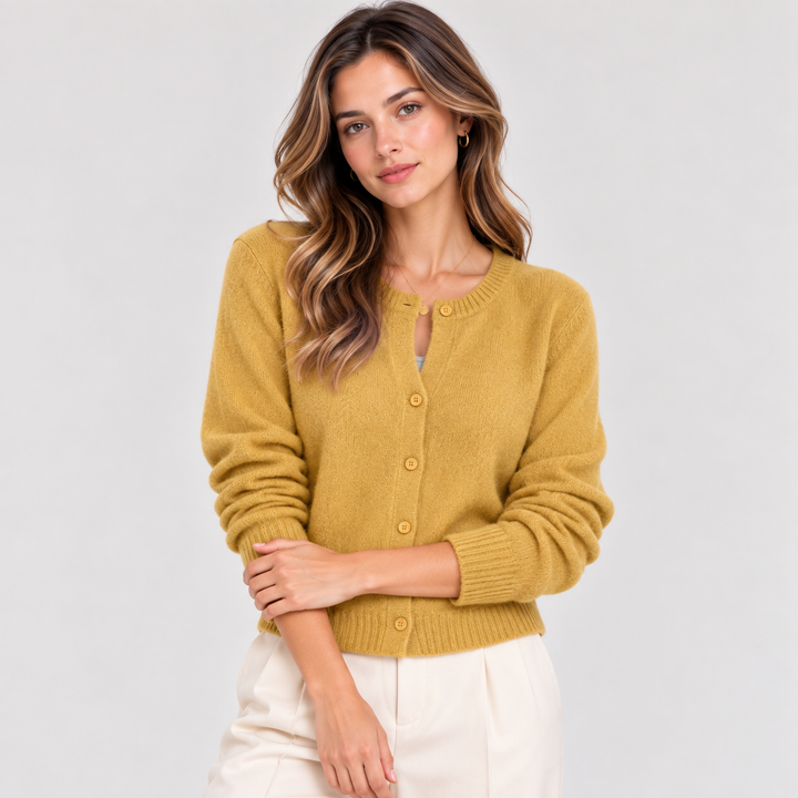 Women's Soft Knit Cardigan Classic Button Front Long Sleeve