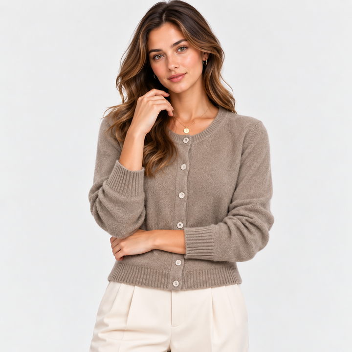 Women's Soft Knit Cardigan Classic Button Front Long Sleeve