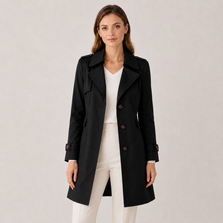 Women’s Trench Coat Classic Collar Lightweight Jacket