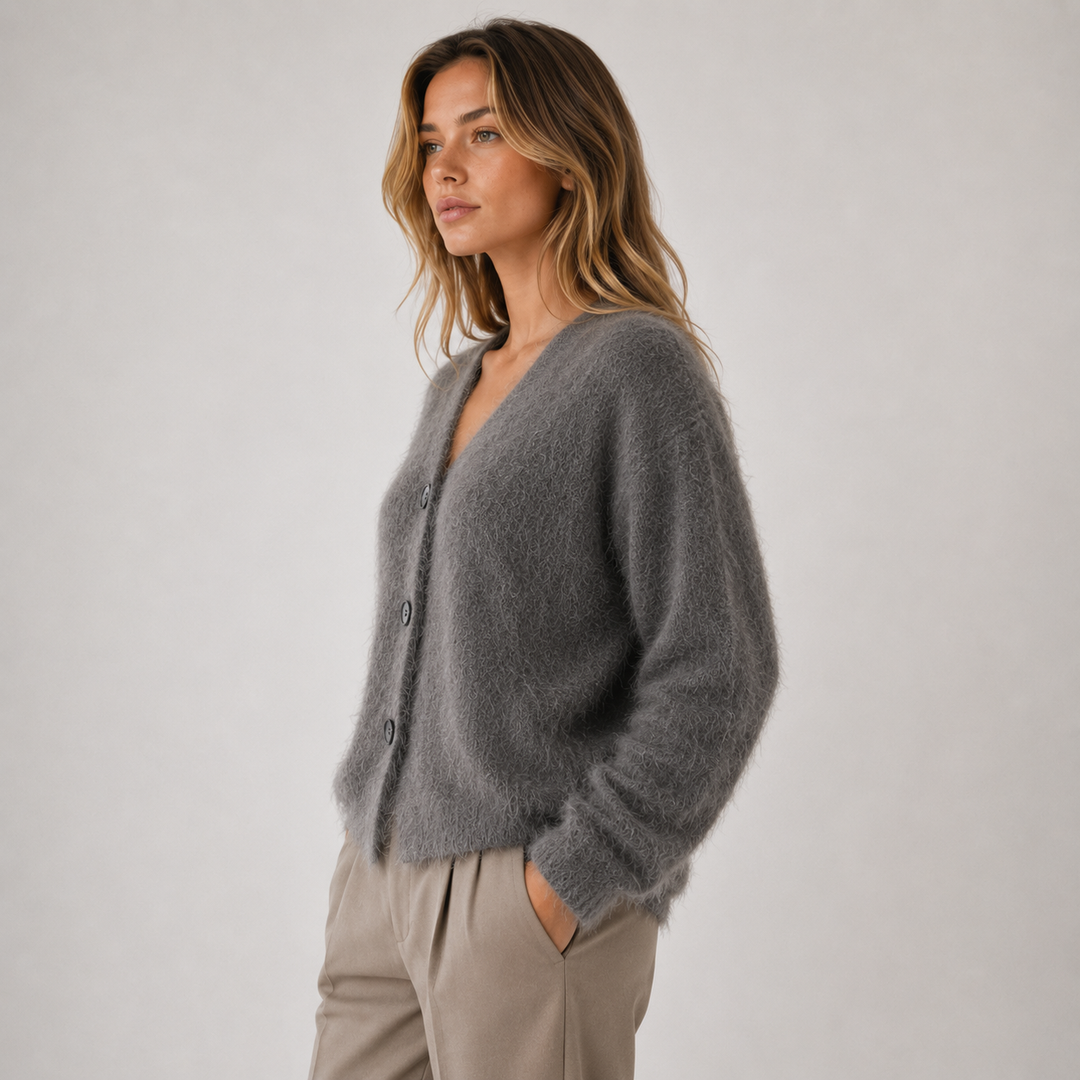 Women’s Cozy Knit Cardigan Button Front Casual Sweater
