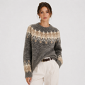 Women's Premium Cashmere Look Pullover Lightweight Warm Knitwear