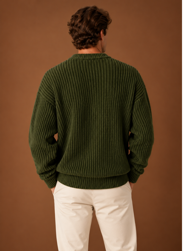 Men's Chunky Knit Crewneck Sweater