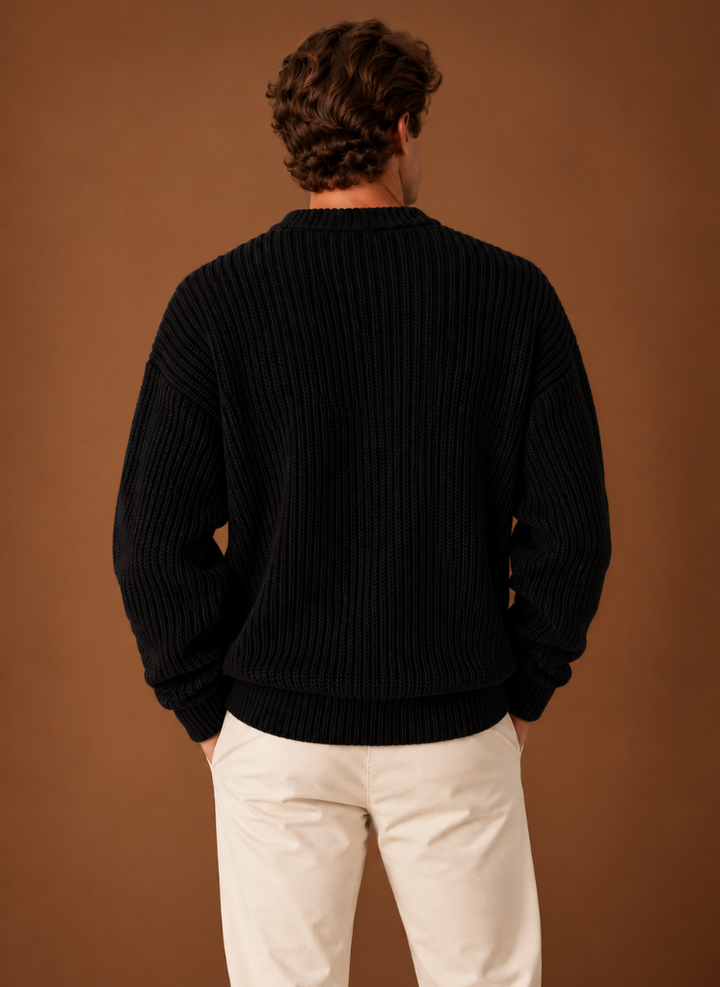 Men's Chunky Knit Crewneck Sweater