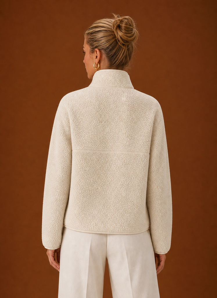 Women’s Sherpa Quarter Zip Pullover – Fleece Oversized Sweatshirt