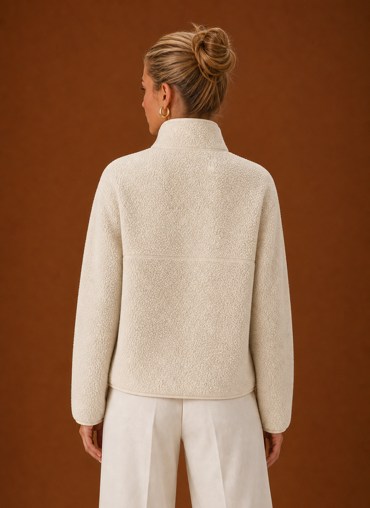 Women’s Sherpa Quarter Zip Pullover – Fleece Oversized Sweatshirt