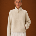 Women’s Sherpa Quarter Zip Pullover – Fleece Oversized Sweatshirt