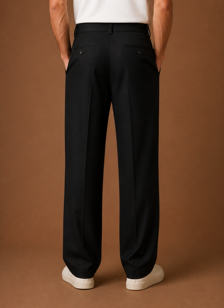 Men's Wide Leg Pleated Pants
