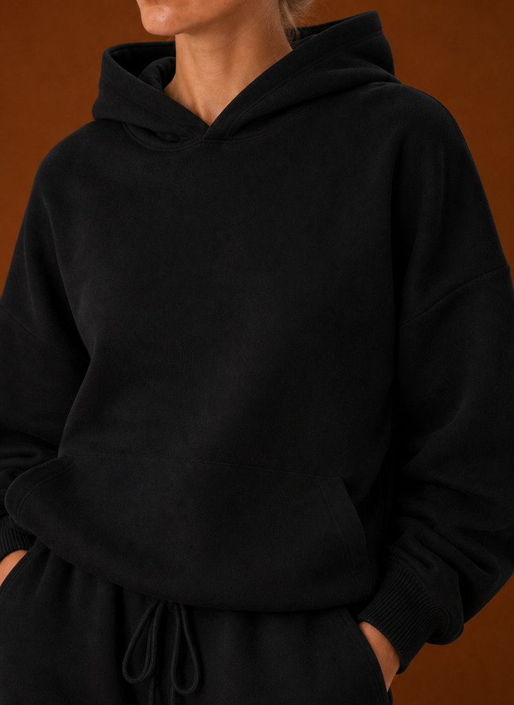 Women's Sweatsuit - Cozy Hoodie & Wide Leg Sweatpants Tracksuit Set
