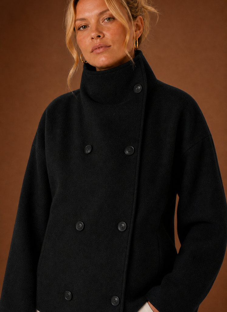 Women's Funnel Neck Jacket - Casual Jacket