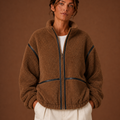 Women’s Sherpa Jacket - Zip-Up Fleece Coat