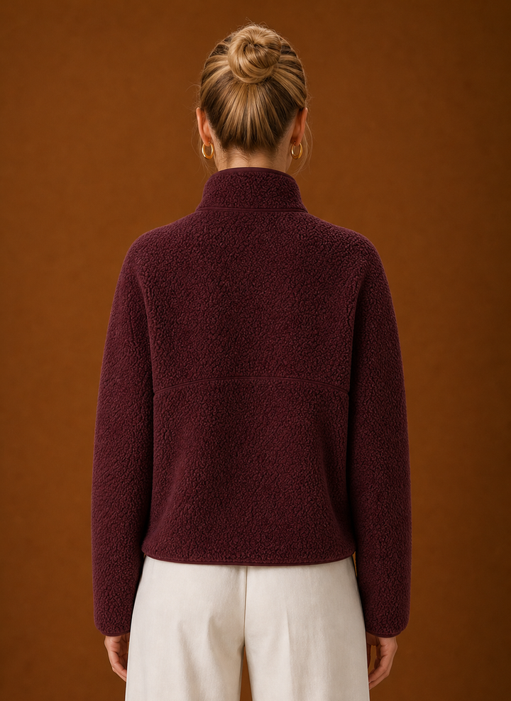 Women’s Sherpa Quarter Zip Pullover – Fleece Oversized Sweatshirt