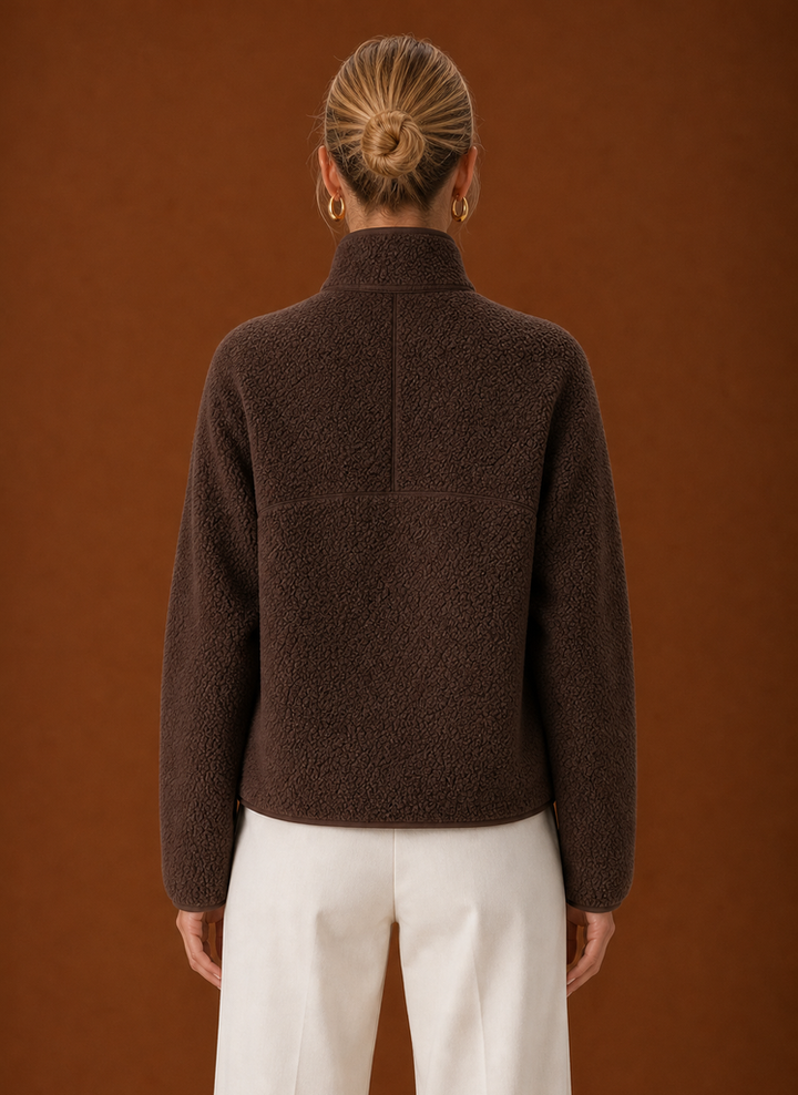 Women’s Sherpa Quarter Zip Pullover – Fleece Oversized Sweatshirt