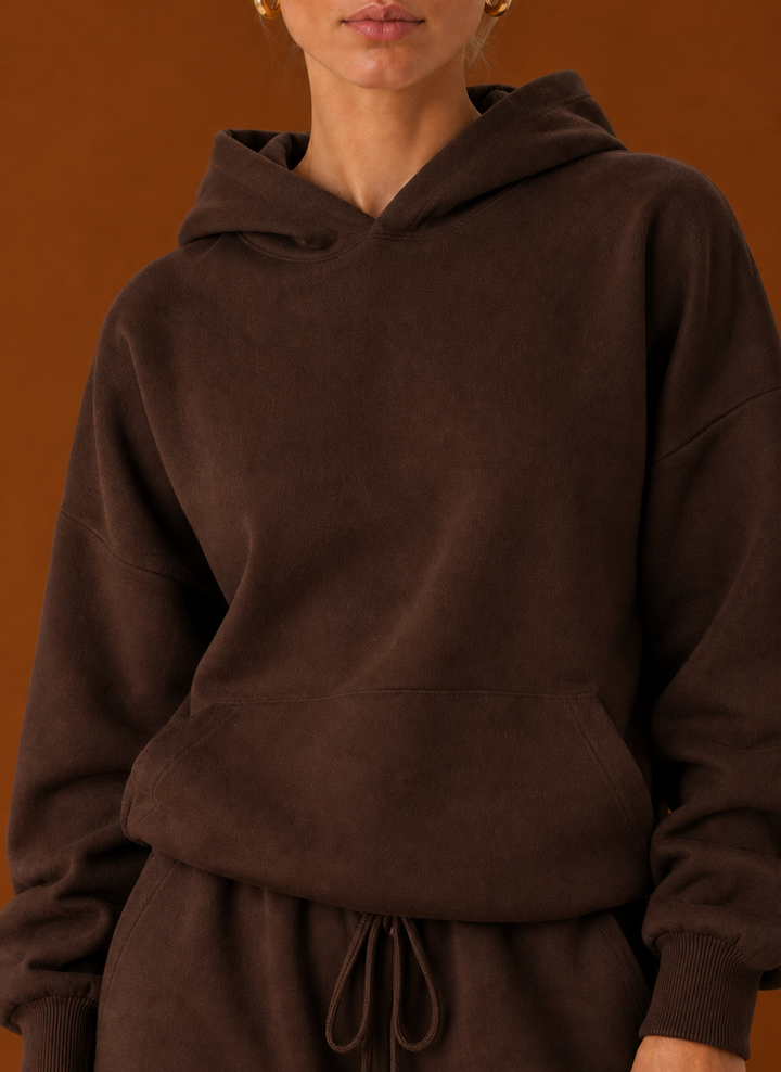Women's Sweatsuit - Cozy Hoodie & Wide Leg Sweatpants Tracksuit Set