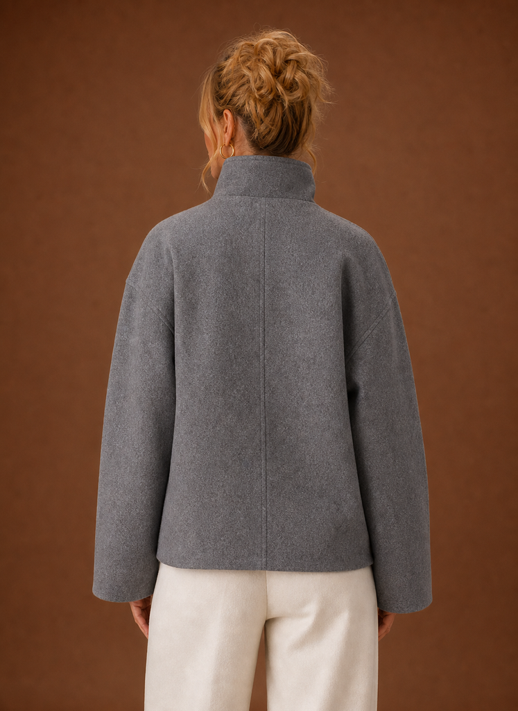 Women's Funnel Neck Jacket - Casual Jacket