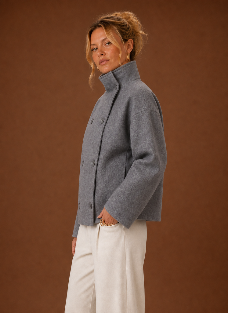Women's Funnel Neck Jacket - Casual Jacket