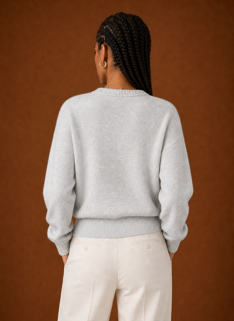 Women's Wrap Sweater - Tie Waist Cropped V-Neck Top