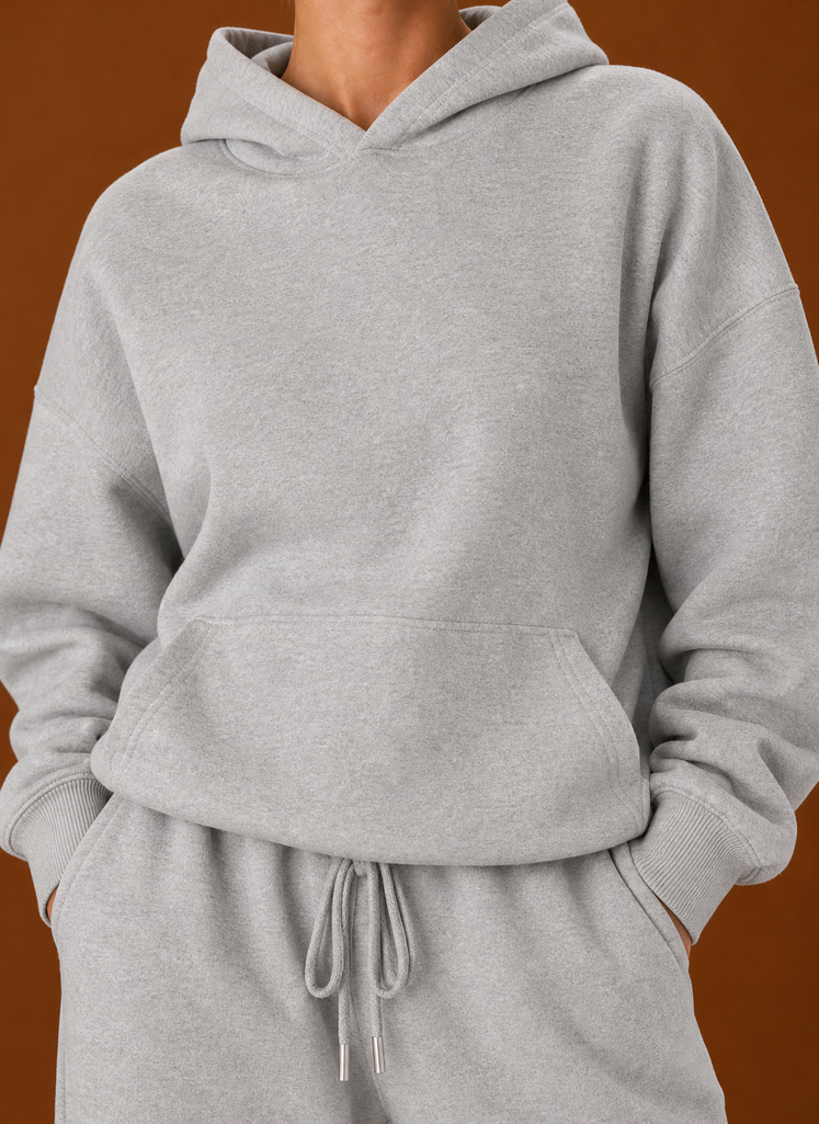 Women's Sweatsuit - Cozy Hoodie & Wide Leg Sweatpants Tracksuit Set