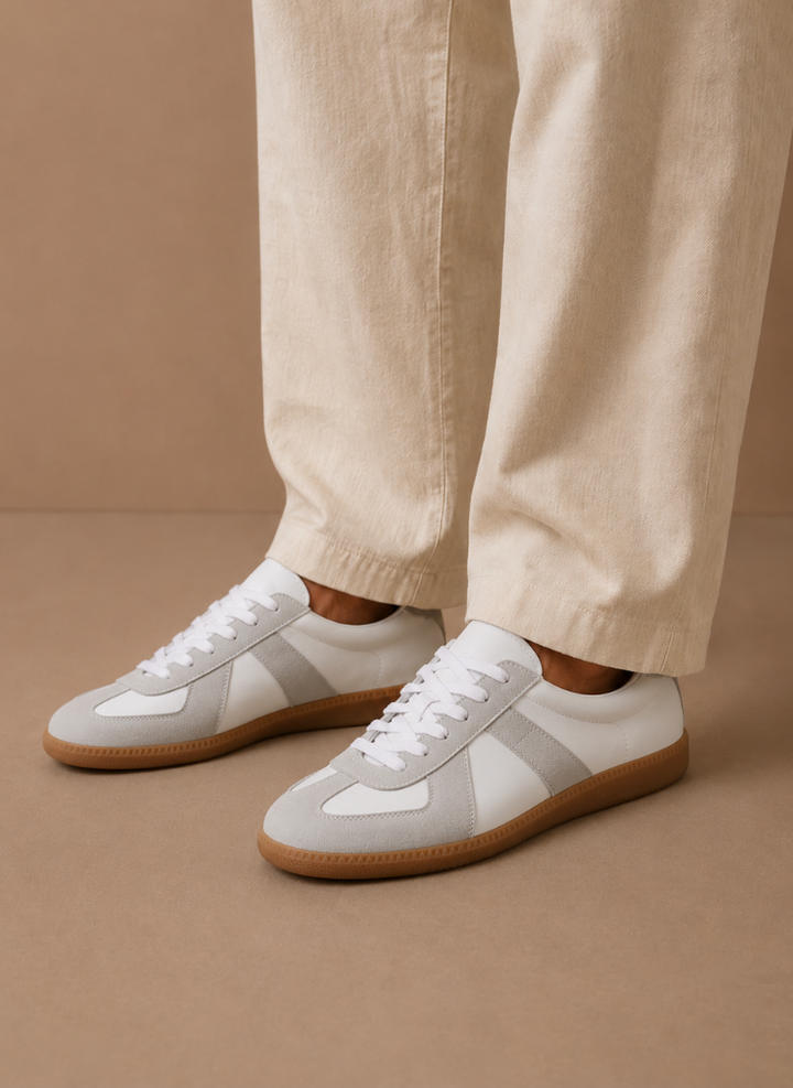 Men's Low-Top Suede Sneakers – Lightweight Casual