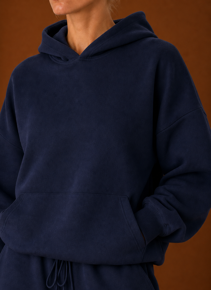 Women's Sweatsuit - Cozy Hoodie & Wide Leg Sweatpants Tracksuit Set