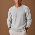Men's Cable Knit Sweater – Crew Neck Textured Pullover