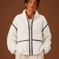 Women’s Sherpa Jacket - Zip-Up Fleece Coat